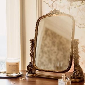 Anthropologie Gleaming Primrose Vanity Mirror - Bronze